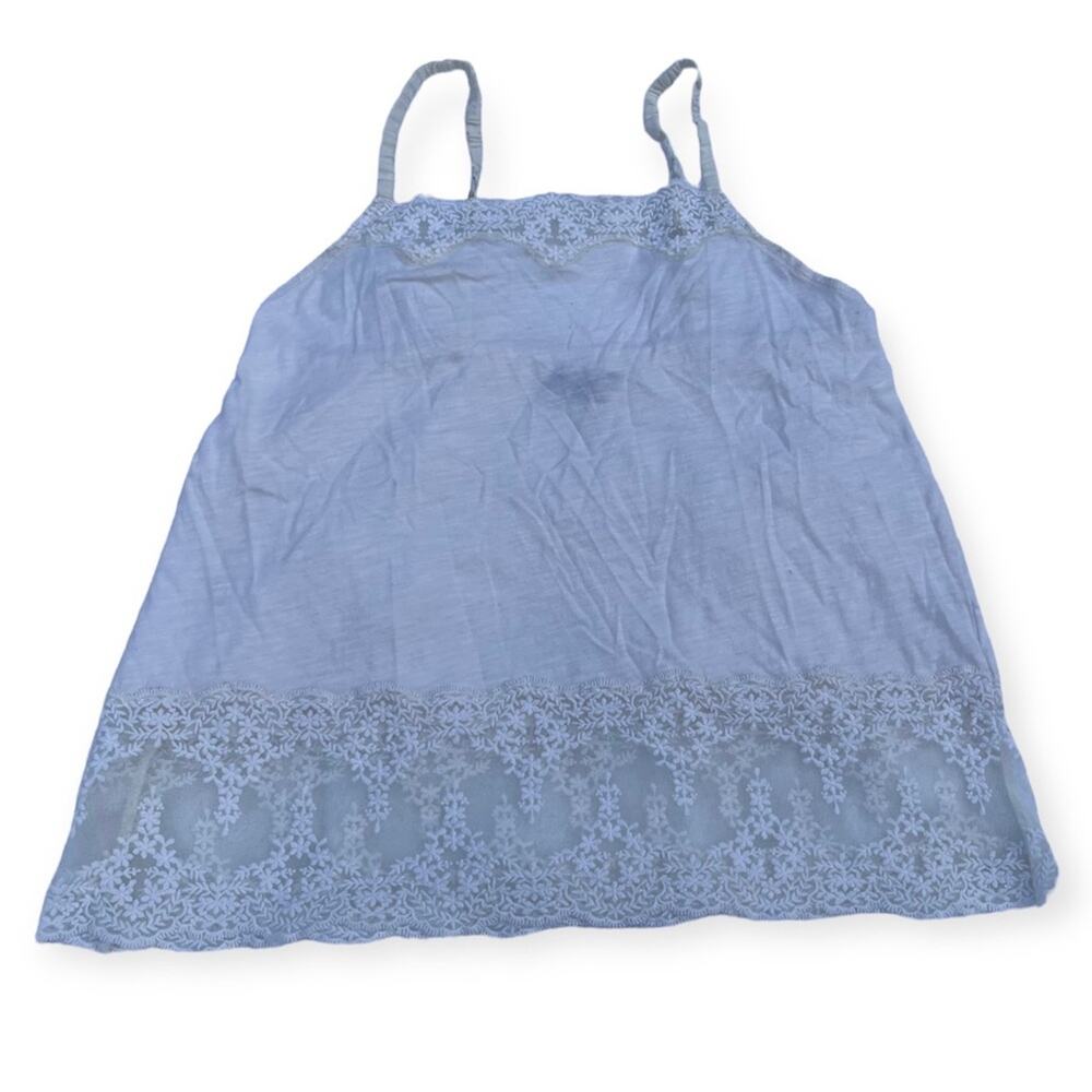 American Eagle White Lace Trim Cami Tank Top Size XS Spaghetti Strap Summer Top
